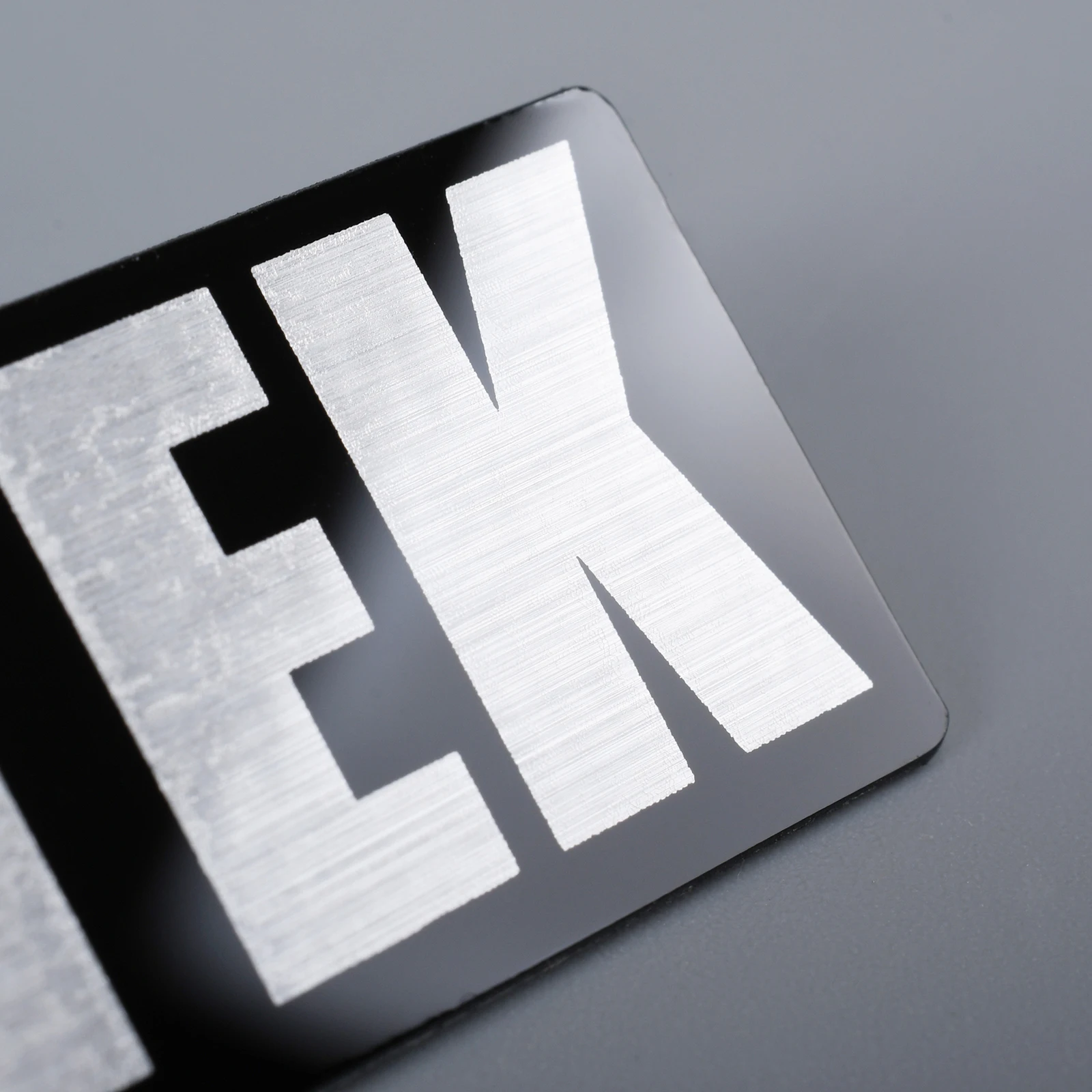 Aluminum metal custom brand logo household appliance silver white garment label