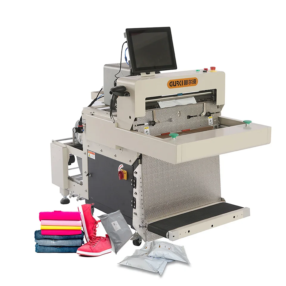 Gurki GS60B Automatic Vertical Bagging Machines Onestep T-Shirt Fulfillment Biodegradable Poly Mailers Machine