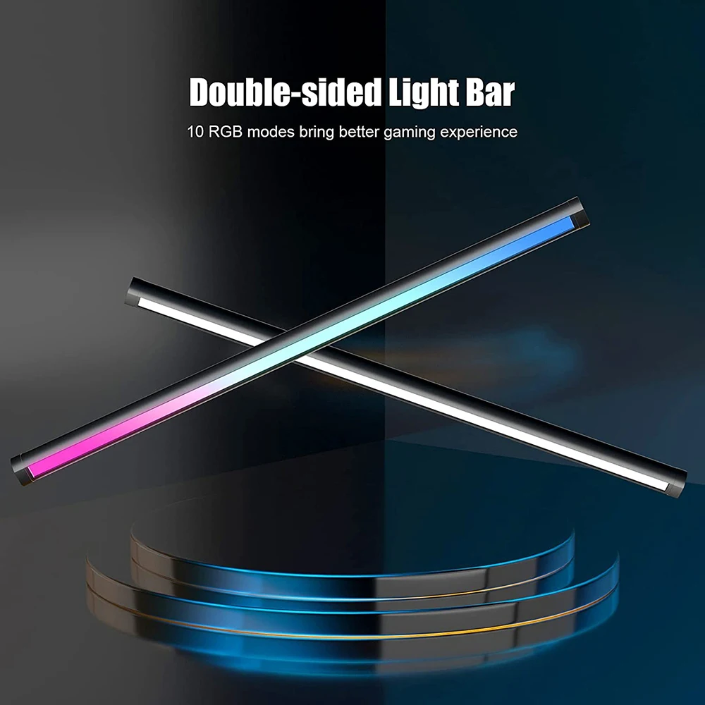 Office Desk Computer Monitor Lamp USB Screen Hanging Computer Monitor LED Lights Bar Adjustable Light RGBIC Pro Clip Lights