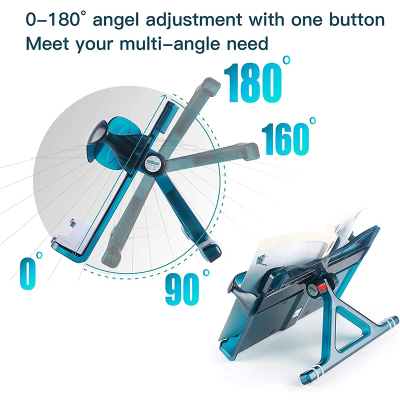 New design durable adjustable folding book reading stand  book holder
