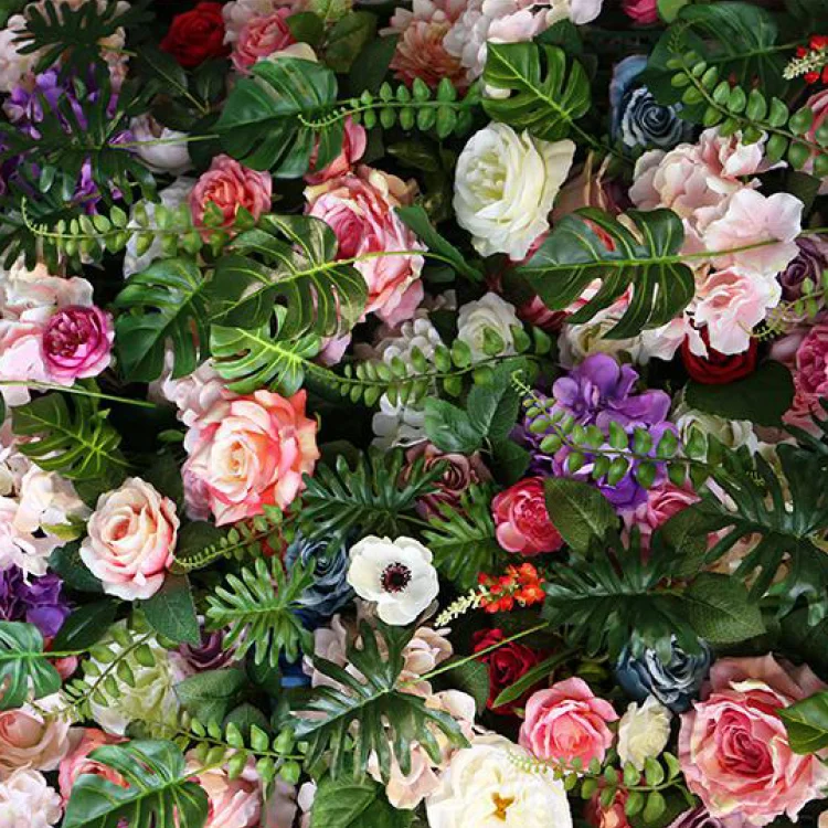 Wholesale big flower head wedding background DIY decoration Silk artificial flower rose head wedding decoration