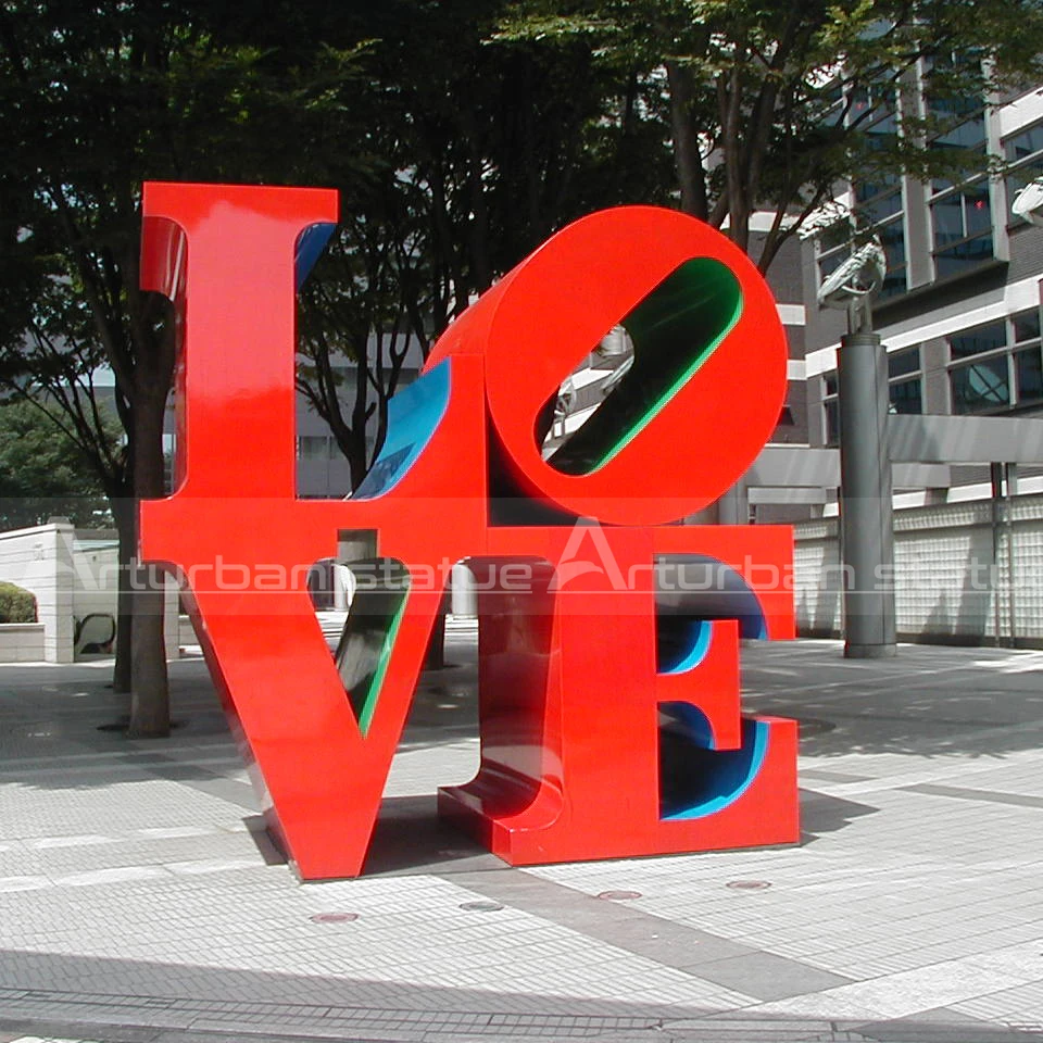Famous love sculpture robert indiana art word stainless steel sculpture letter LOVE statue