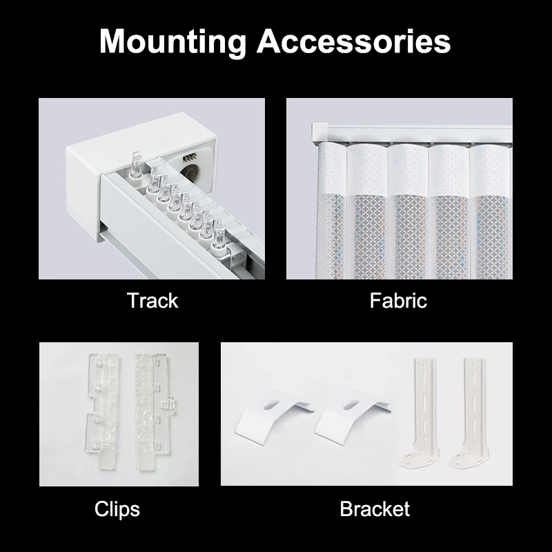 Motorized Electric Driven Vertical Curtains Blinds for Living Room Sliding Doors
