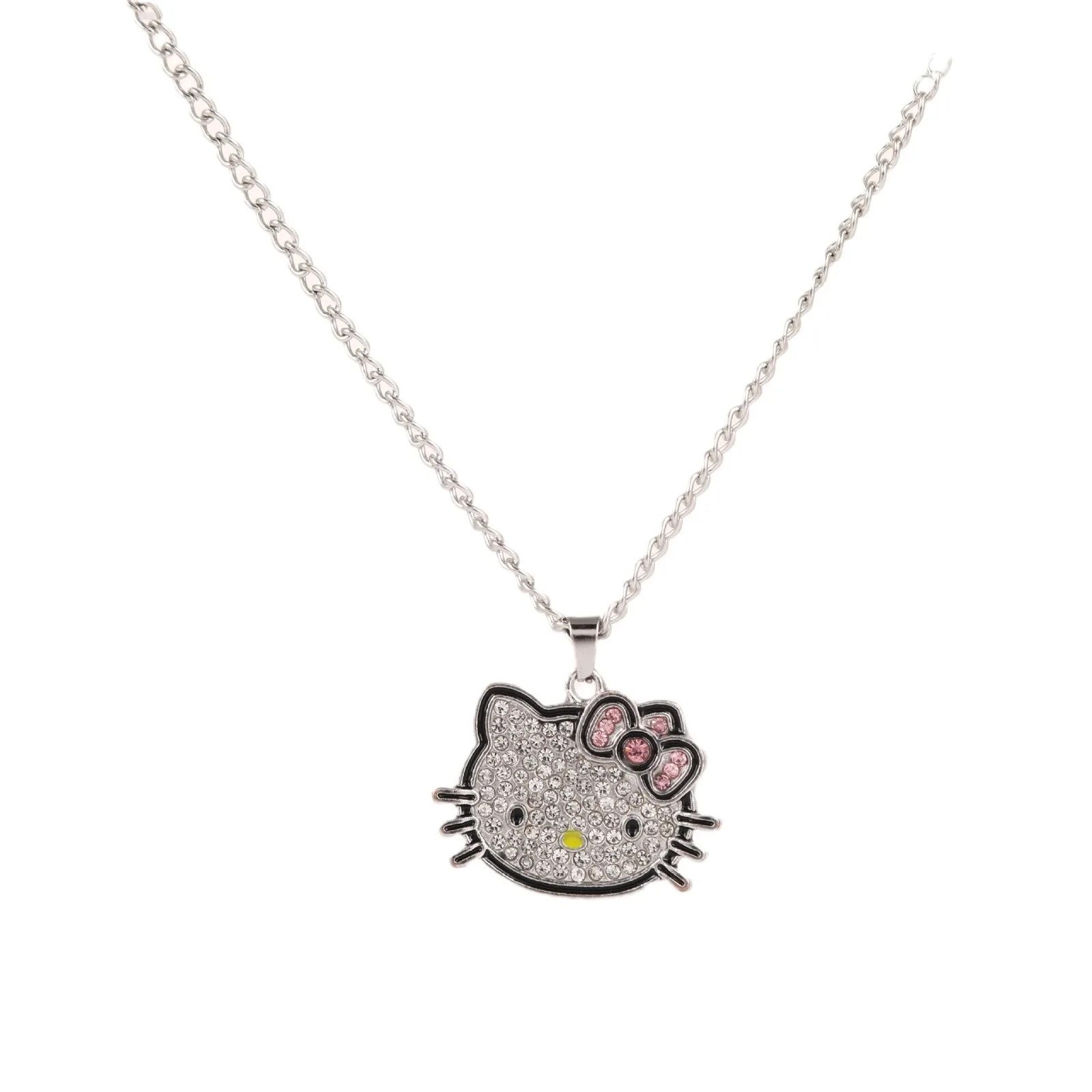 Hello Kitty кулон ожерелье для женщин с бриллиантами котенок ожерелья ювелирные изделия подарок