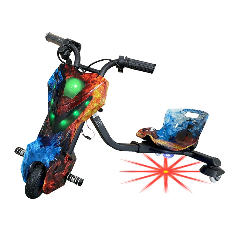 Factory OEM Mini drift scooter with music 3 Wheel drift trike scooter child electric drifting kart scooter led light