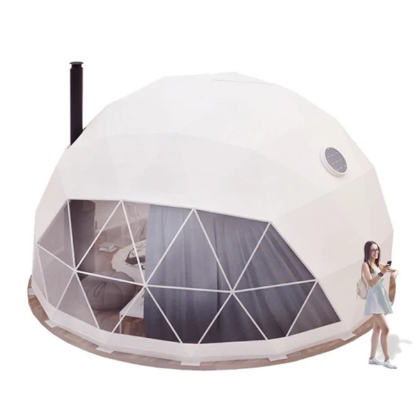 6m 8m 12m Gampling Dome Tent Bathroom Luxury Dome Tent For Restaurant Villa Glamping Resort Hotel