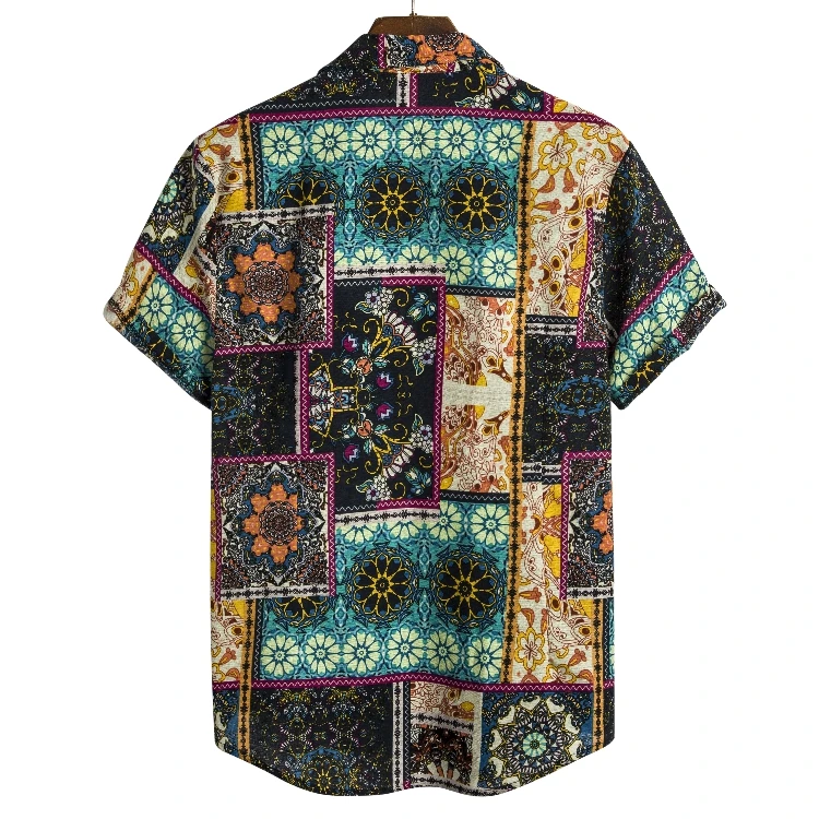 
Hot Sale Summer Latest Design Eco Friendly Short Sleeve Printed Casual Hawaii Mens Shirt 