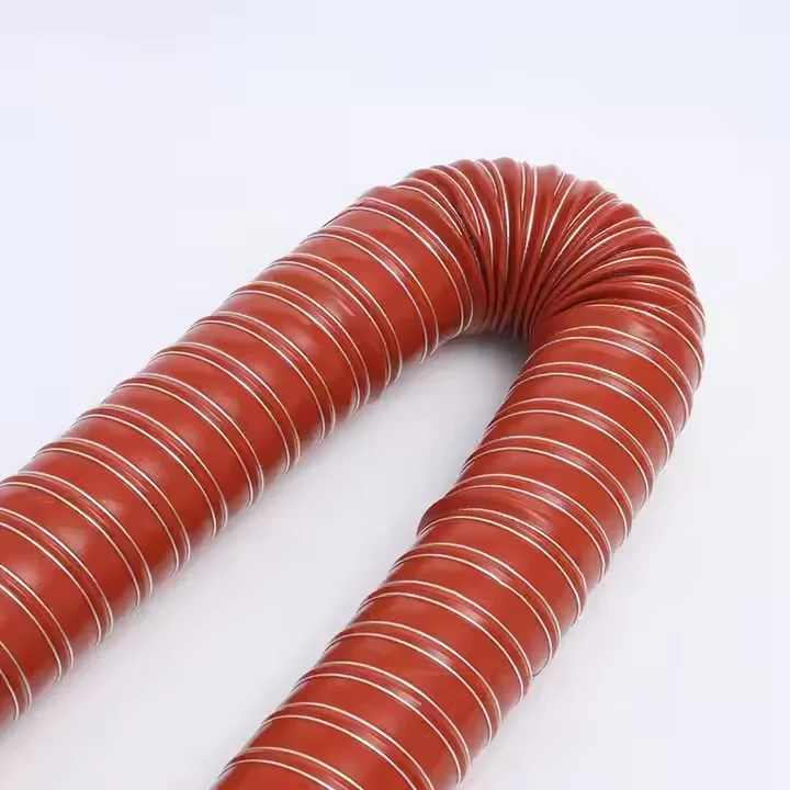 High-Temperature Silicone Air Duct Hose 1-2 Ply Red Black High-Performance Flexible Ventilation Silicone Tube HVAC Systems