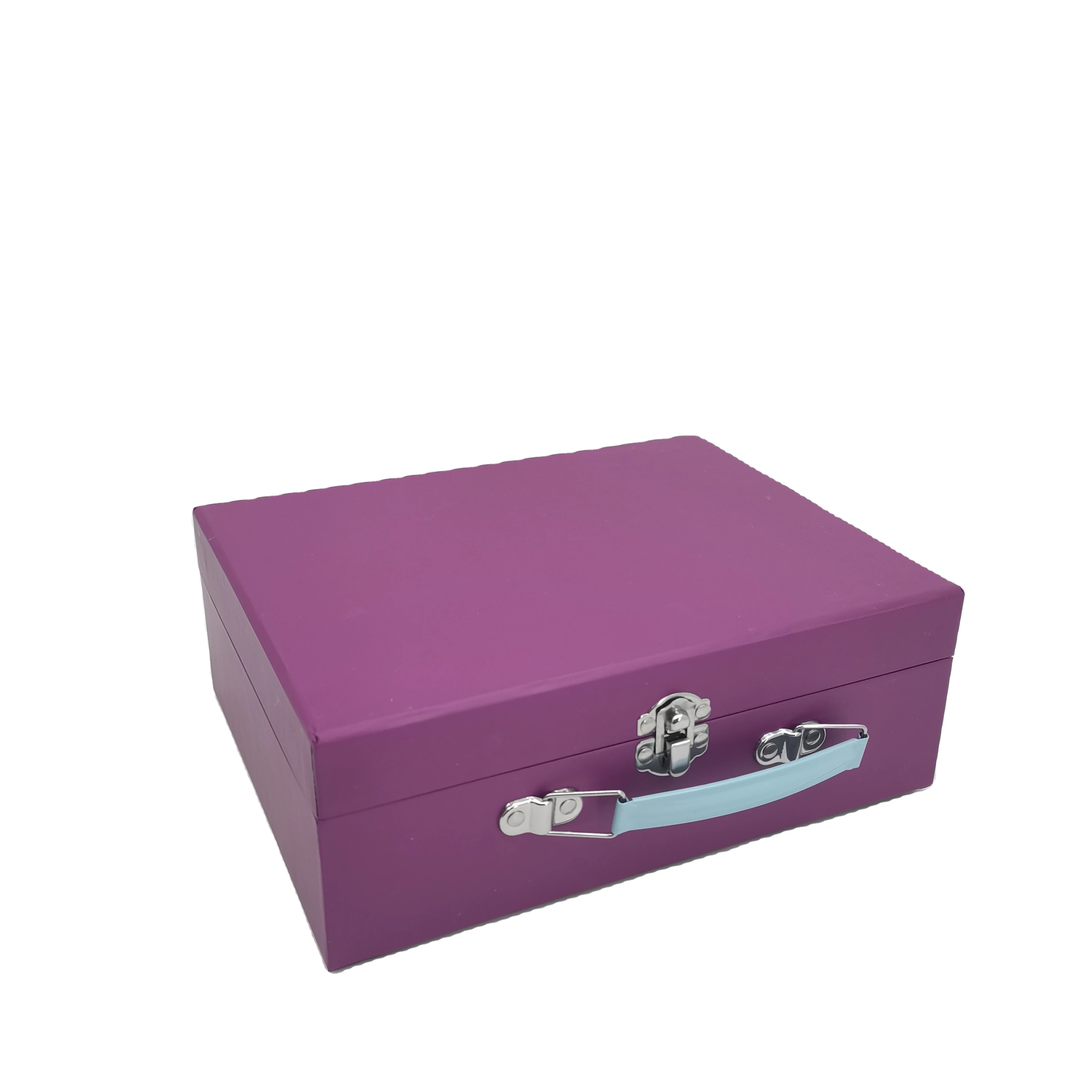 Manufacturer Cardboard Suitcase Packaging Box Red Color Custom Paper Kraft Pink Paper Gift Box with Magnetic Lid Handle Shopping