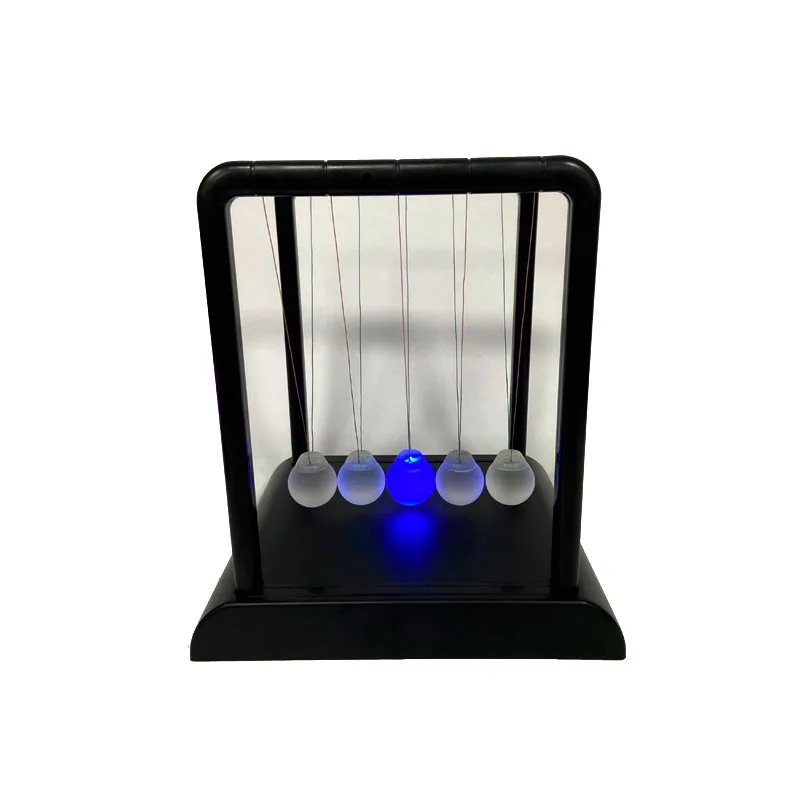2021 Mystery  Educational Desk Toys Physics Science Pendulum Newton Cradle With LED Balls