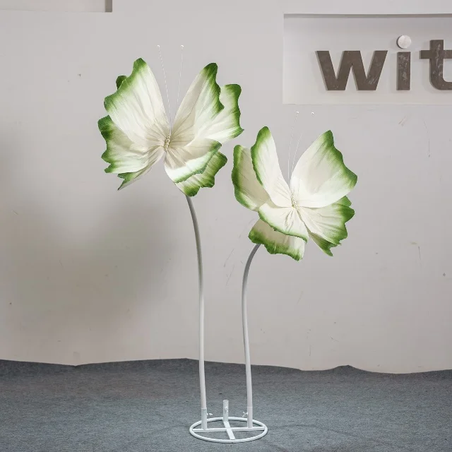 Freshness gradient green crepe paper butterfly party home store decoration