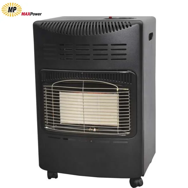 Portable Electric LPG Gas Room Heater Mobile Steel Heater with Lighting for Outdoor & Household Use
