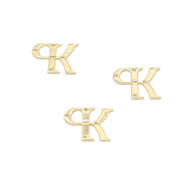 Fashion Custom Metal Name Tag logo Hand sewn label