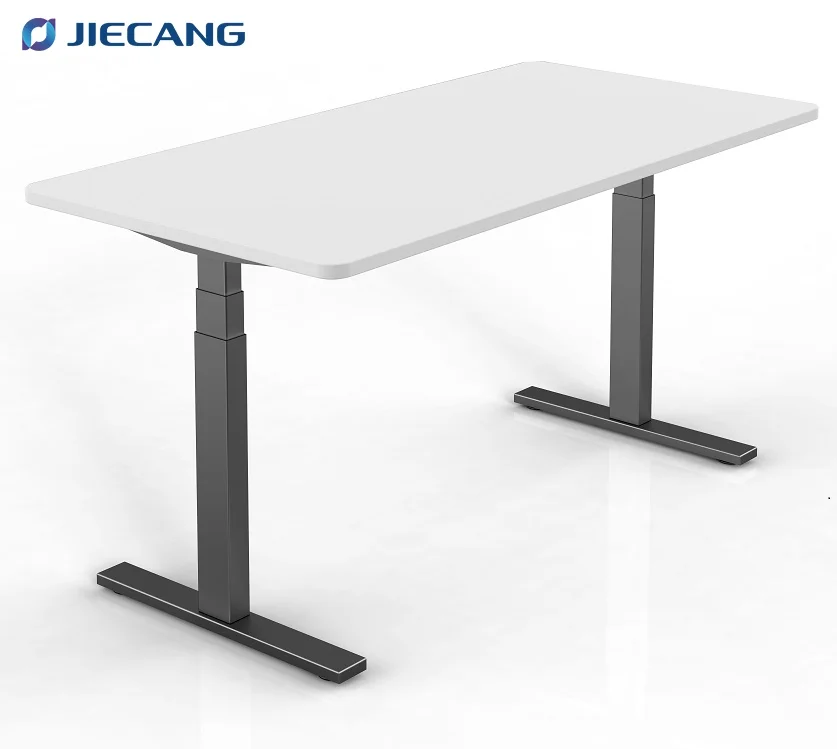 JIECANG Ergonomic 3 stages Auto up down table Office Adjustable Height Standing Desk Legs