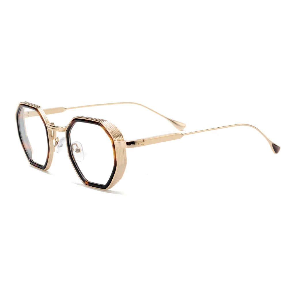 LMA Vintage Luxury Designer Metal Acetate Glasses High Quality Unique Optical Eyewear Custom Logo Fashion Eyeglasses Frames