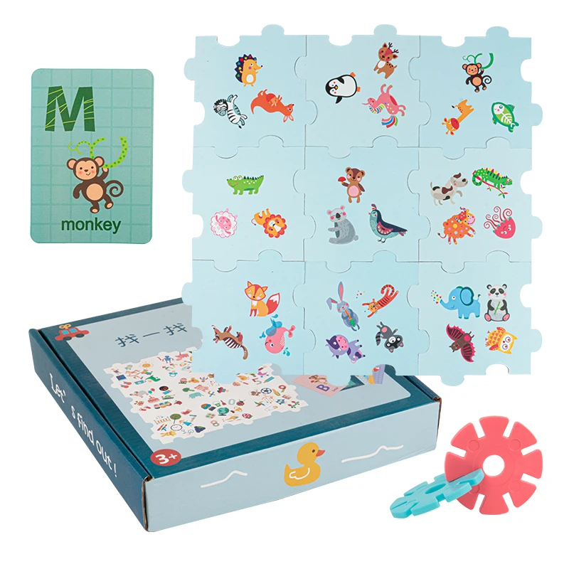 2024 multi functional a variety of pattern game board children favorite creative wooden find puzzle toys for preschool age child