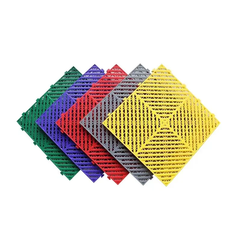 Car wash room plastic floor tiles Garage floor tile splicing grille