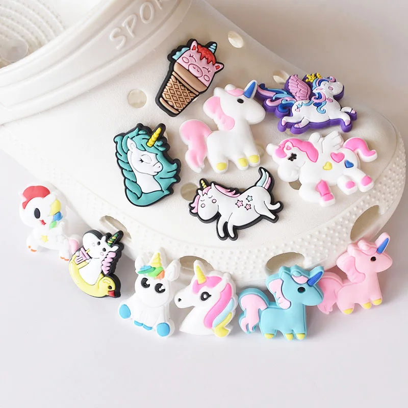PVC Shoe Charms Customized Croc Shoe Designer Decoration Arrival Unicorn Custom Rubber New Croc Shoe Charms for Kids