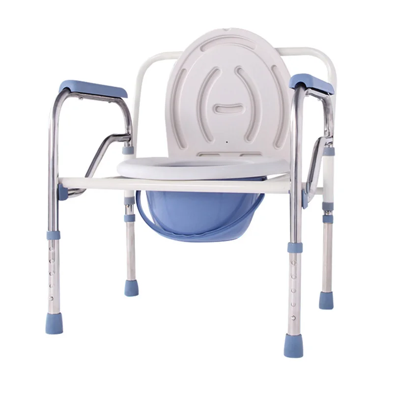 Good quality medical care adjustable bathroom safety equipment folding portable plastic commode chair for elderly disabled