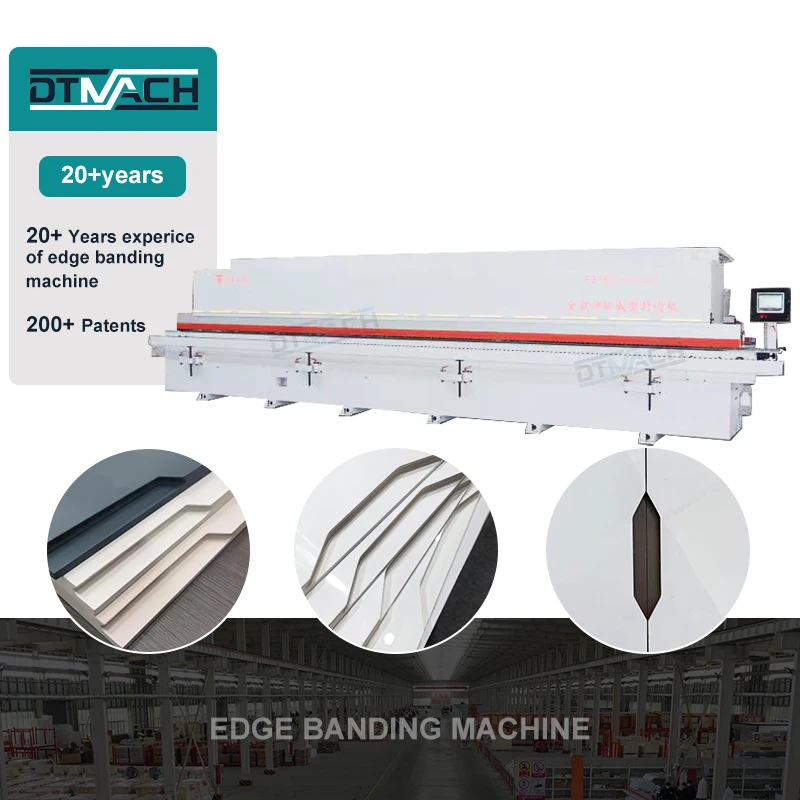 DTMACH F371 fully automatic through feed edgebanding machine j/c tape edge banding machine
