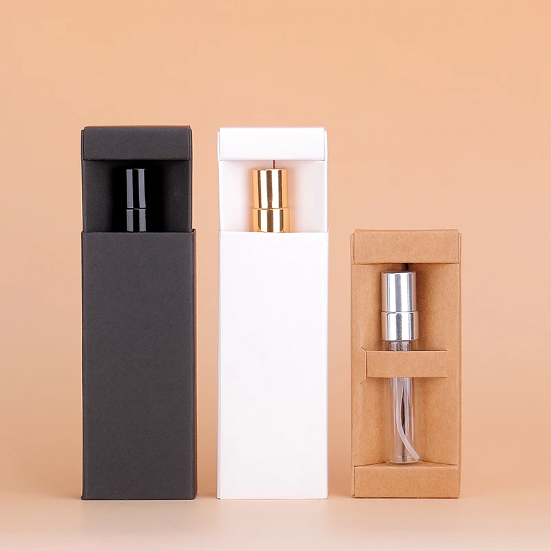 5ml Mini Travel Aluminium Refillable Empty Perfume Bottle Portable With Atomizer Mist Spray Bottle With Box