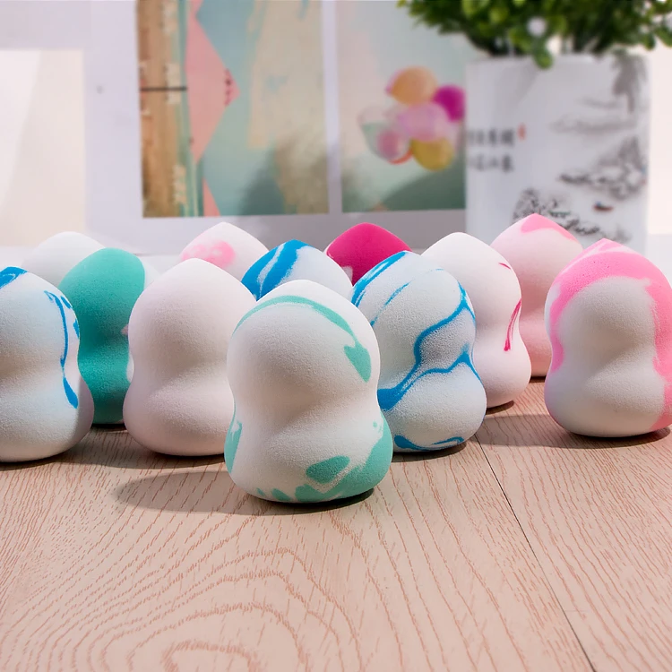 Натуральная Золотая Красивая латексная черная веганская косметическая губка