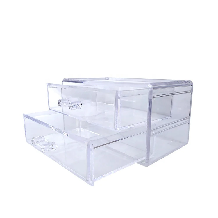 YIDE Desktop Drawer Acrylic Tidy Box Makeup Organize Box Transparent Cosmetic Storage Box