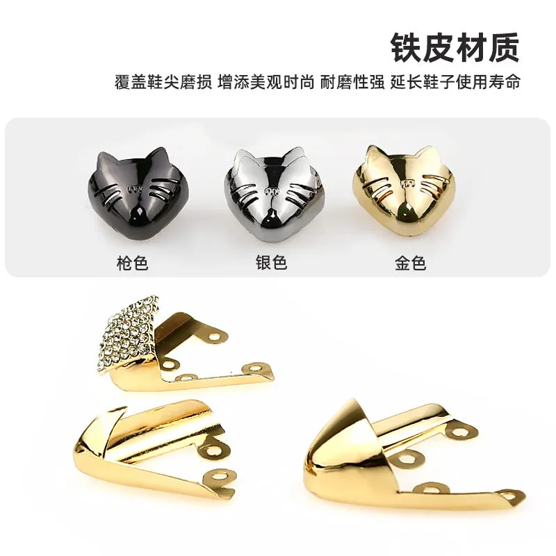 F0355 Ladies Metal Shoes Pointed Protector High Heels Tip Cover Shoes Tips cover for Shoes Protection Repair Decoration