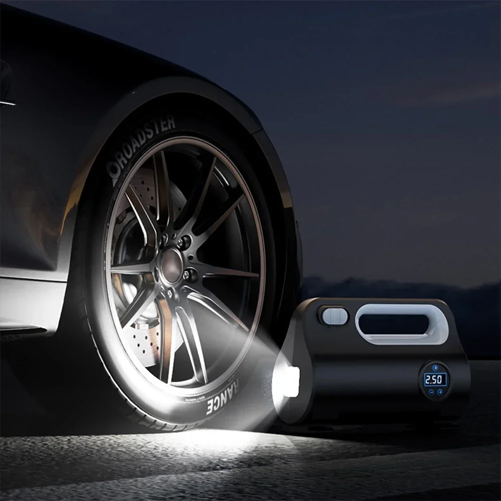 Portable Digital Tire Pump 12V 22mm Cylinder Car Air Compressor LED Display Digital Car Air Compressor