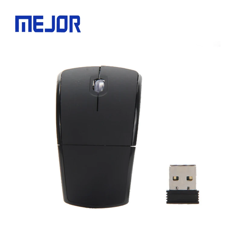 Черный мягкий на ощупь usb мышей складного типа мышь мини-оптическая Ратон 2 4G Souris подарок беспроводная
