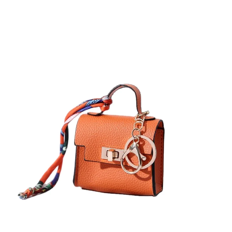 Новый милый модный кожаный брелок для ключей в виде автомобиля помады мини-сумки кулон сумка наушников орнамент на заказ дизайнерская амулеты