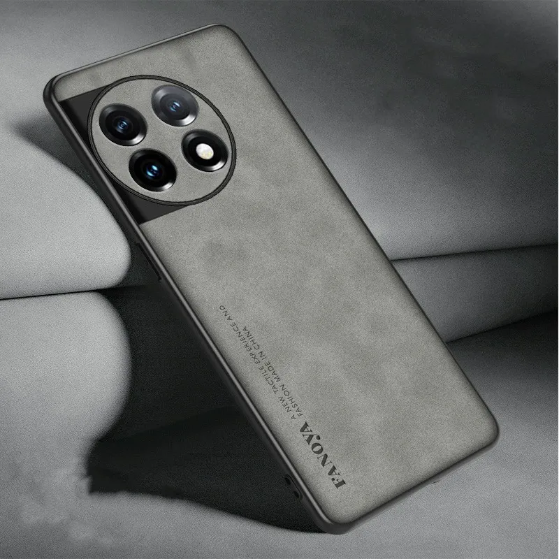 Luxury Leather Case For OnePlus 11 10 9 7 7T 8 Pro 8T Cover Matte Silicone Phone Case For OnePlus Nord CE 3 Lite Coque Capa Para