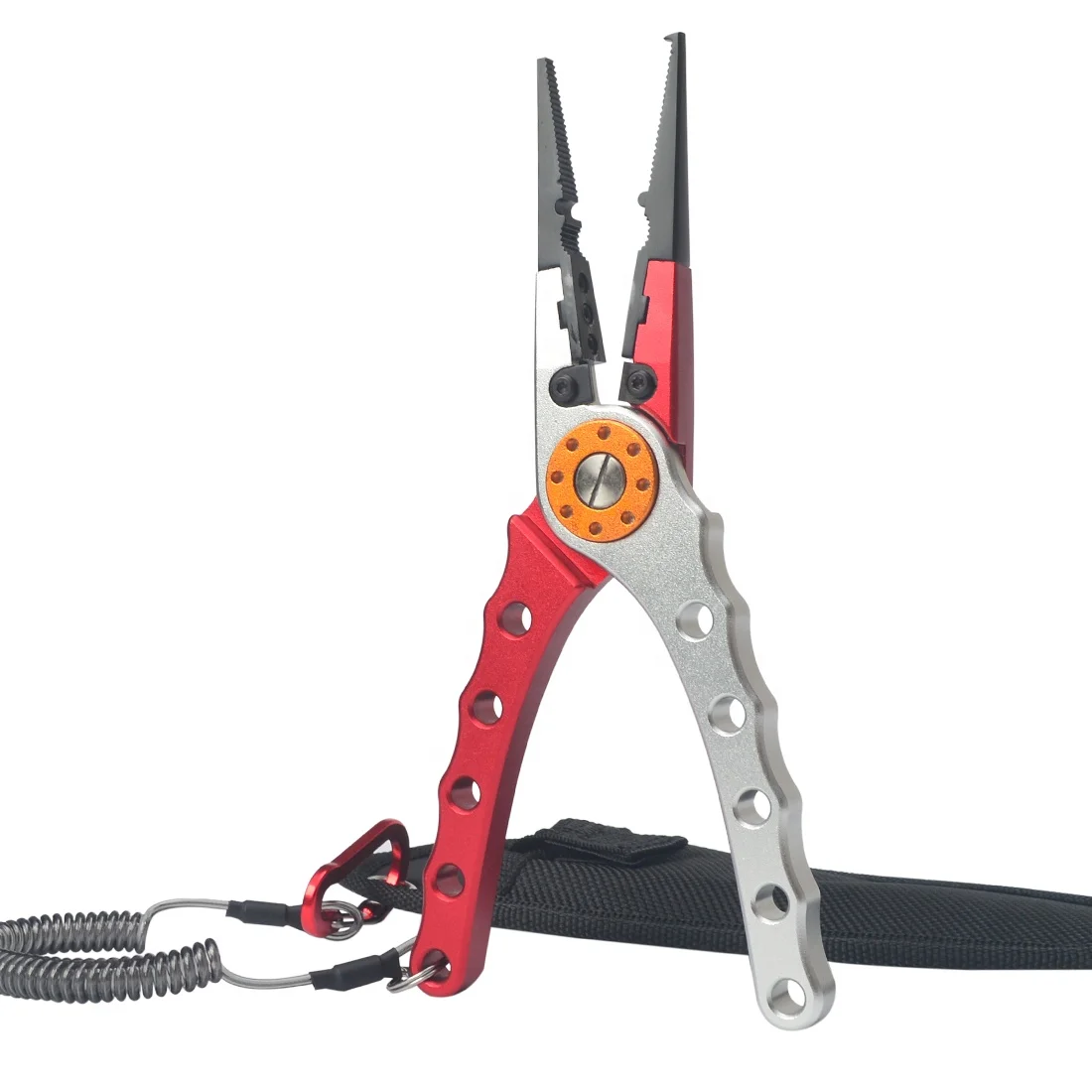 Aluminum Alloy Clamp Head Fishing Pliers Resistant Saltwater Fishing Hook Remover Braid Line Cutters Split Ring Pliers