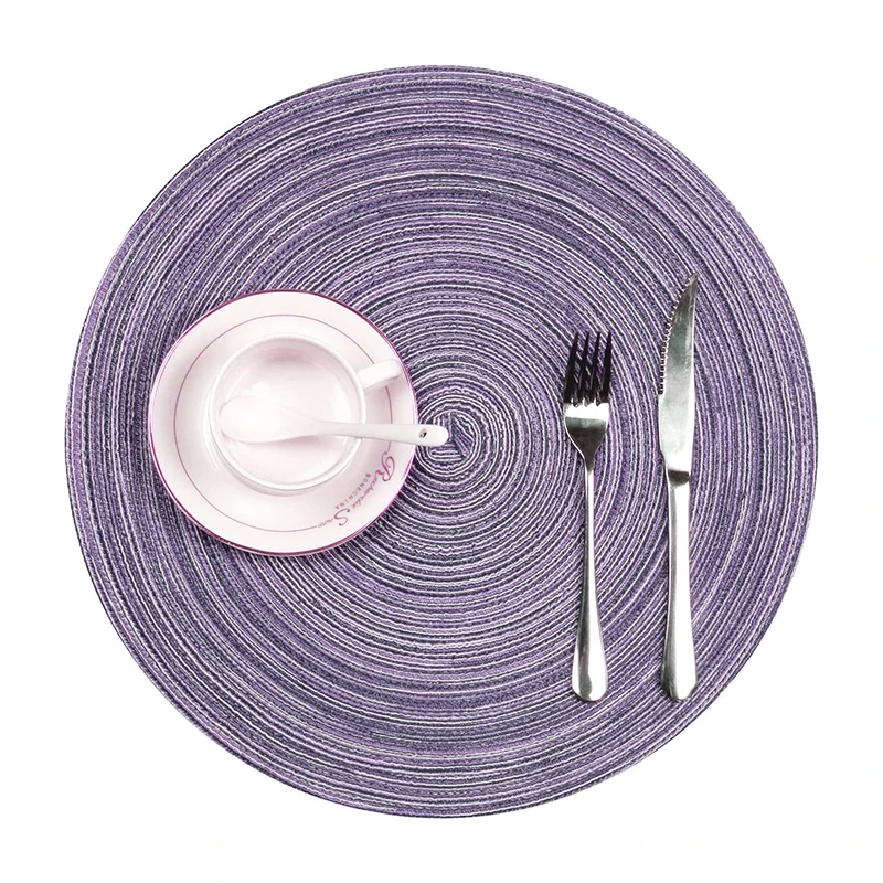 Round Placemats Braided Cotton Place Mats 15 inch for Kitchen Dining Table Holiday Party Round Placemats