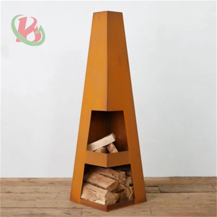 corten steel outdoor freestanding wood burning fireplace wood burning stoves fire pit small fireplace