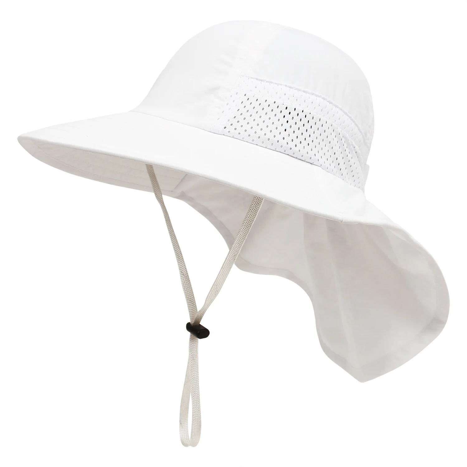 New summer lightweight breathable mesh sunscreen hat for boys and girls adjustable Bucket hat
