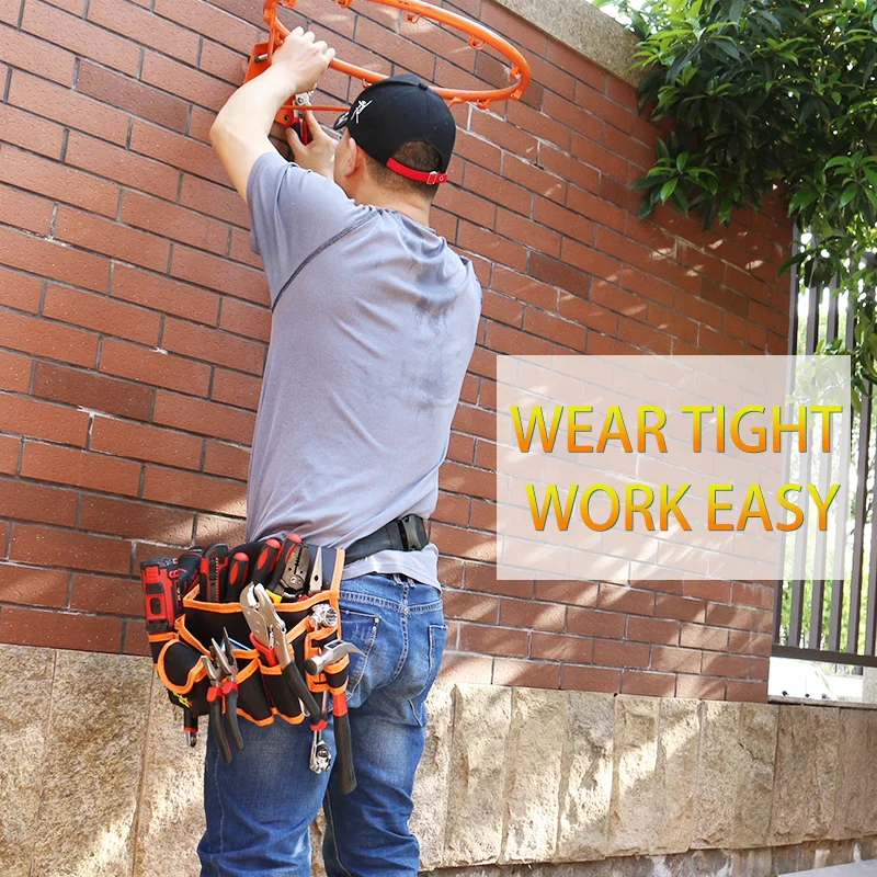 factory directly durable large compartment electrician tool bag garden tool kits waist packs oxford cloth