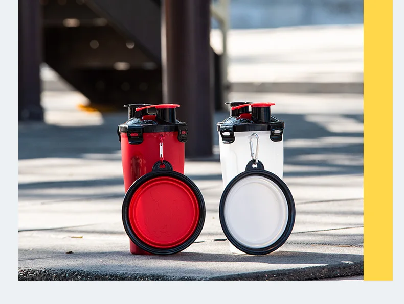 
PP Material 500ml Water 350ml Grain Pet Feeder Automatic Water Cup With Bowl. 