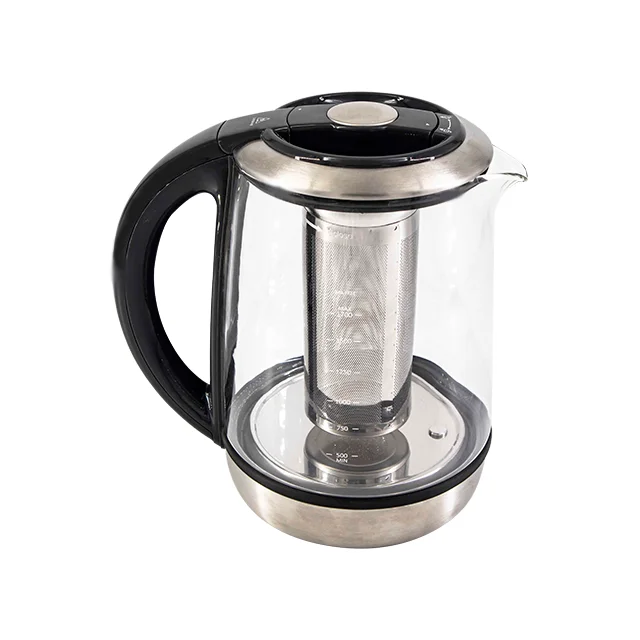 High-end 1.7l Multifunction Temperature Adjustable smart glass electric kettle for Hotel and family