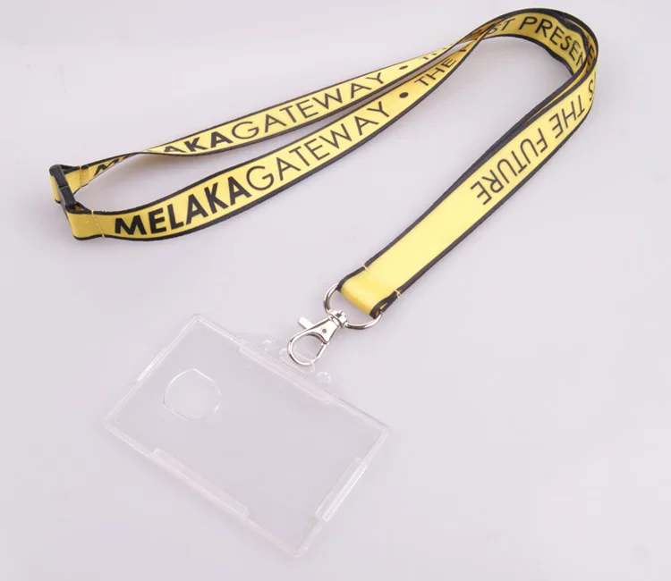 2020 custom design polyester neck name tag holders lanyard