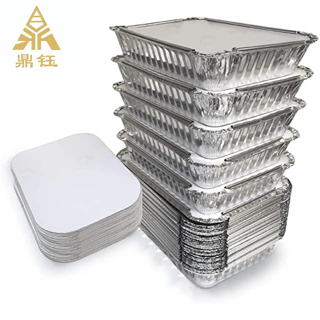 Hot sales aluminum foil container microwave oven cake pan with lids