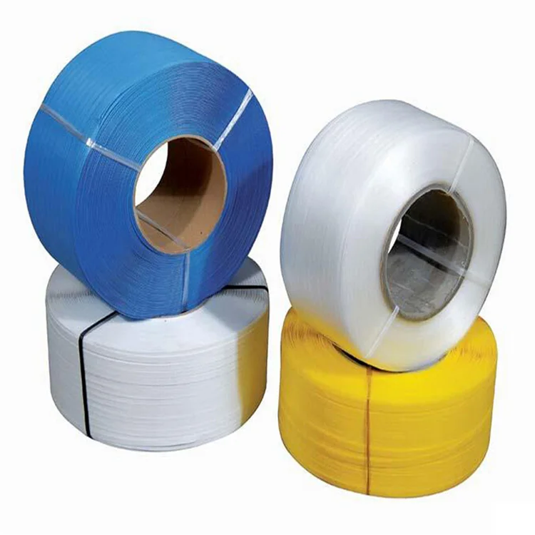 white pp strap China good quality polypropylene new plastic materials pp strapping tape band