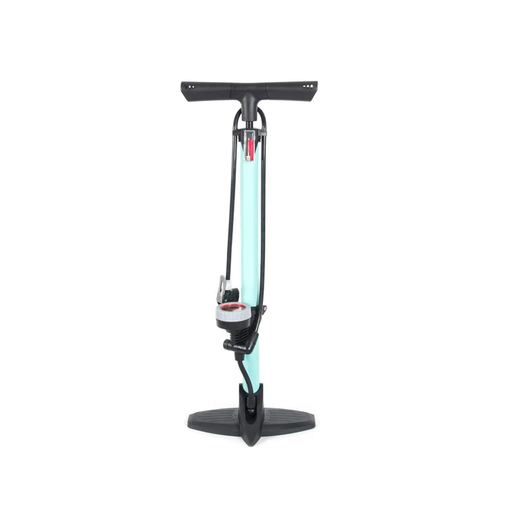 Newest bike floor pump 120 PSI with multifunctional nozzle big gauge