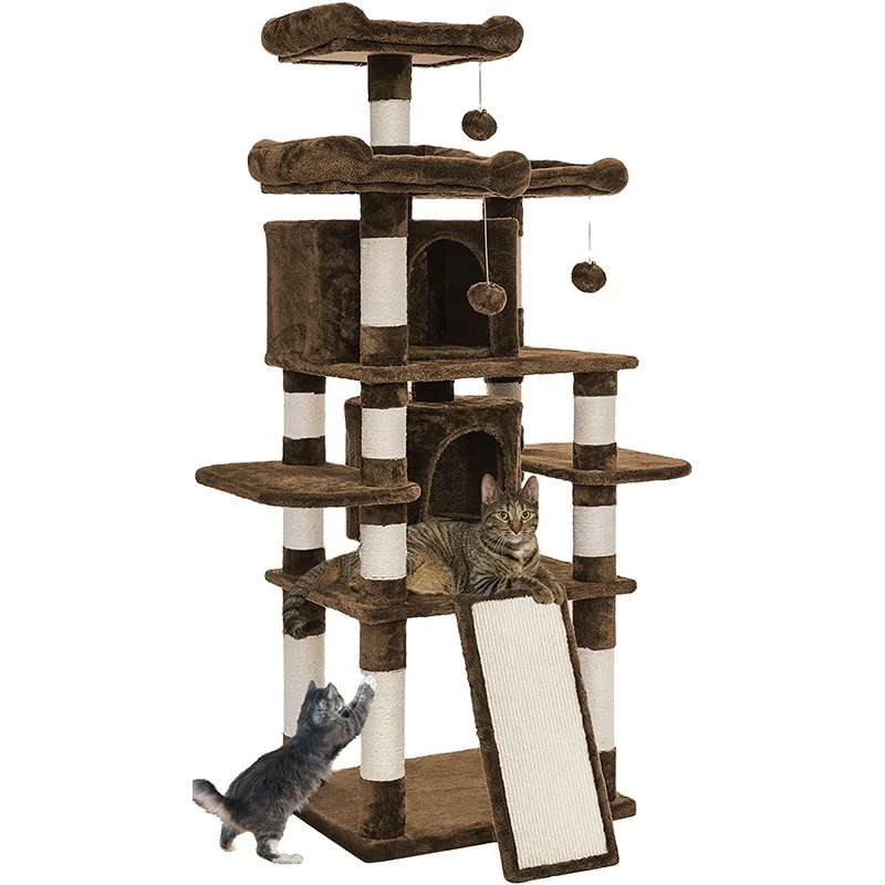 Factory Wholesale Home Style Compressed Wooden Climbing Cat Tree