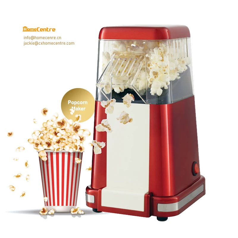 Retro Hot air Popcorn Maker with SS decorate ring