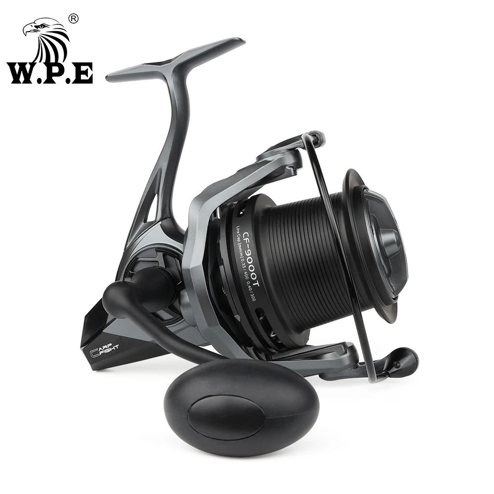 W.P.E CF 9000/9000T 4.4:1 9+1 BBs High Speed Metal Spool Spinning Reel Carp Fishing Tackles Fishing Wheel