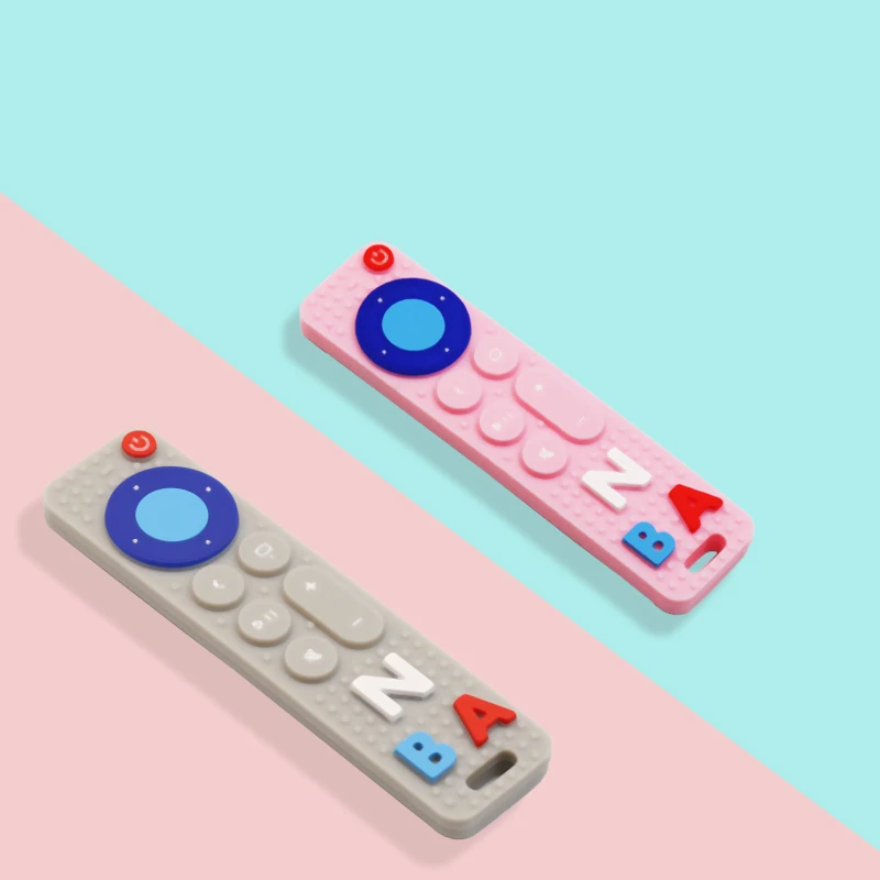 Early Educational Sensory Chew Toy Remote Control Shape Teething Toys Silicone Teether for Baby silicone teethers for babies
