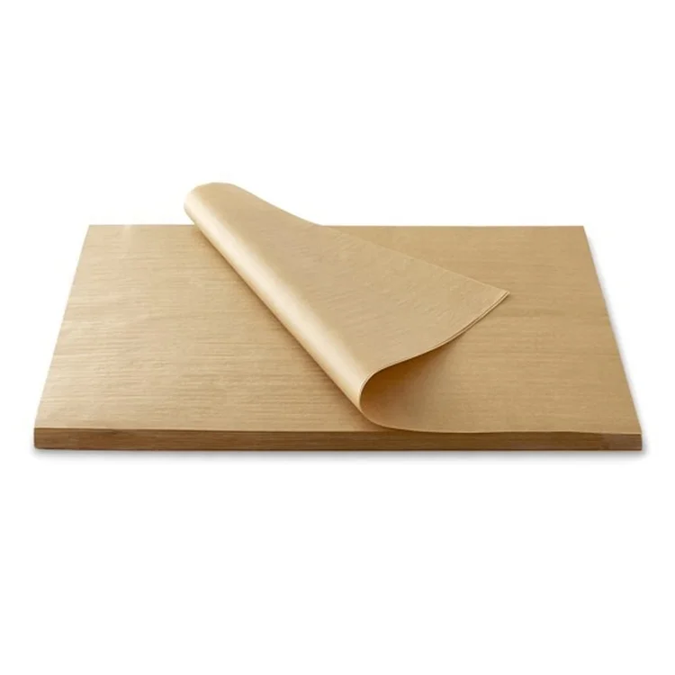 bisiliconized unbleached custom print non toxic non stick brown food grade airfryer parchment paper sheets liners for baking