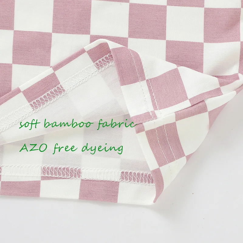 Solid Print Bamboo Baby Clothes Supplier Long Sleeve Baby Sleepsuit Bamboo Baby Pajamas Set