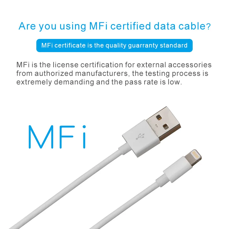 iAL1A OEM Original MFI Certified 8Pin USB A To Lighting Charge Cable 1M C89 IOS Mobile Phone Charging Data Cables For Iphone